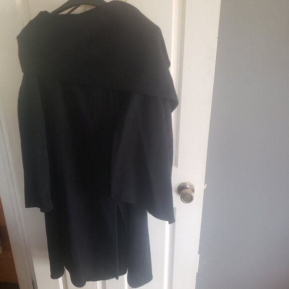 Woman's Vintage Printemps 80% Laine Wool Swing jacket with attached scarf/shawl. - Picture 2 of 5